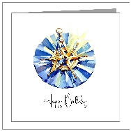 Birthday - Compass On Pleated Ribbon