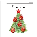 Christmas - Tree With Red Baubles - wholesale