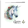 Christmas - Unicorn With Poinsettia Mane