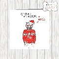 Hipster Bear In Christmas Jumper