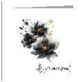 Sympathy - Black & Gold Flowers