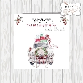 White Christmas Car With Gifts & Wreath